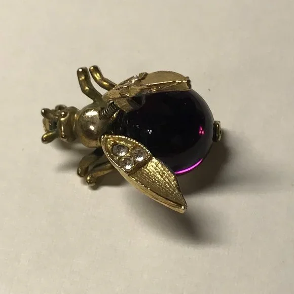 Vintage Purple Insect Bug Pin - Picture 1 of 8